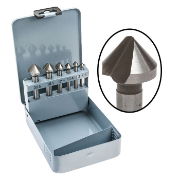 6pc High Speed Steel Single Flute Countersink Sets