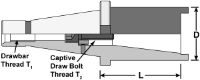 ISO40 to ISO30 Adaptor (Drawbolt Type) Diagram