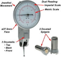 Dial Test Indicator- ø37.5mm Face - Dual Reading