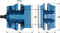 Two Piece Milling Vice 6in Dimensions