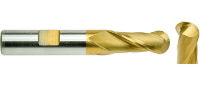 HSS TiN 2 Flute Ball Nose End Mills