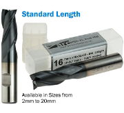 3 Flute HSS-AL End Mill - Standard Length - TiAlN Coated