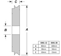 EMG SDC-CBN Grinding Wheel Drawing