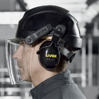 uvex pheos B-S-WR Black Helmet with Magnetic Visor (Earmuffs are an optional accessory sold separately)