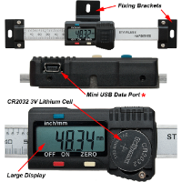 Standard Digital Readout Bars - Horizontal 100mm to 400mm Length